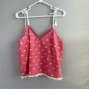 NWT Aerie Bohemian Fringe Tassel Tank M